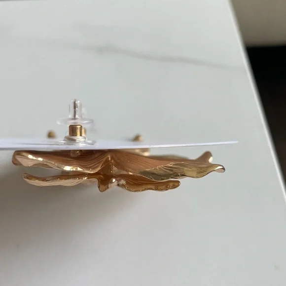 Lovers and Friends Lorie Flower Statement Earrings in Gold - Picture 5 of 6